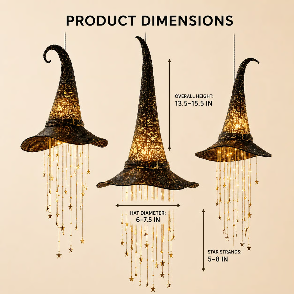 🔮 Lighted Witch Hat Hanging Chime Where Halloween Magic Meets Enchanted Glow